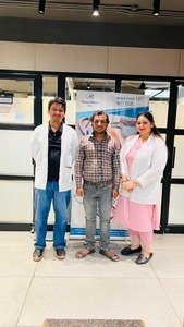 Satisfied patient receiving advanced mental health care services
