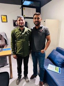 Smiling patient sharing positive mental health recovery experience